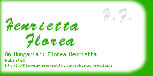 henrietta florea business card